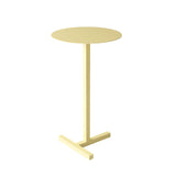 Mid-Century Modern Mental Coffee Table Round Top Shape Pedestal Cocktail Table