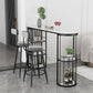 Indoor Stone Sled Cocktail Bar Table Modern Fixed Table Storage Bar Height Table Clearhalo 'Bar Furniture' 'Bar Tables' 'bar_tables' 'Furniture' 'furniture_bar_tables' 'Kitchen & Dining Furniture' 'kitchen&dining_furn' 'kitchen' 1200x1200_25430e7a-ca13-4b6d-9ccf-ddfd8b9b48cd