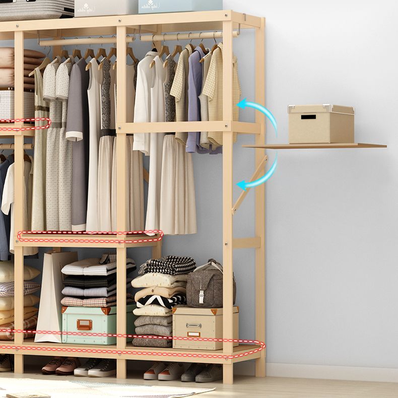 Eigentijdse stijl garderobe massief hout 1-deuren garderobe kast voor slaapkamer