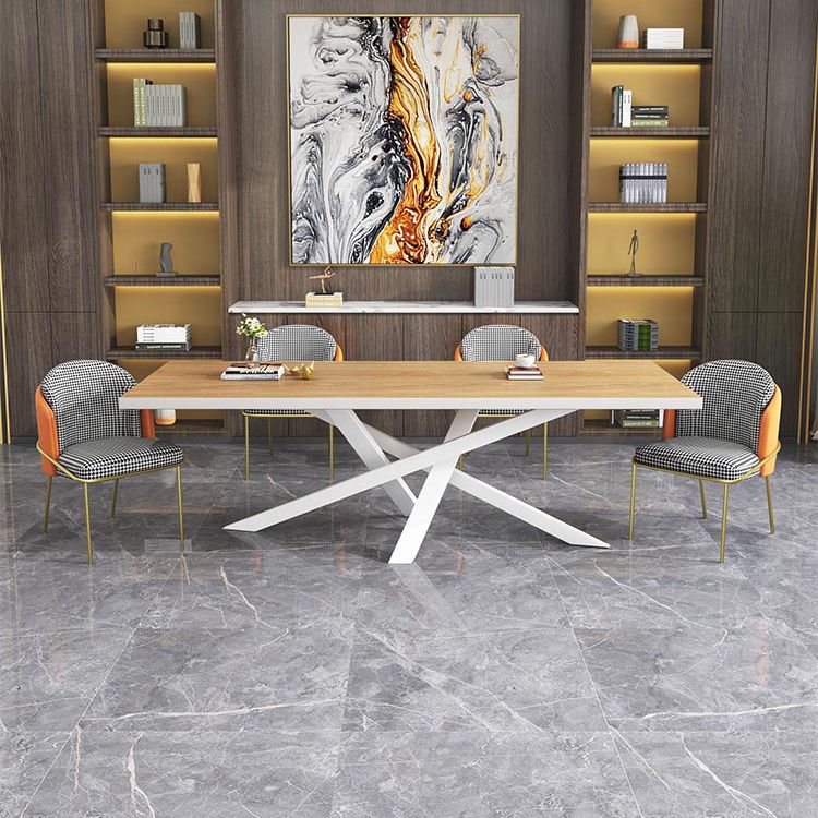 Glam Style Rectangular Office Desk Solid Wood Writing Desk for Office Clearhalo 'furn' 'furn_office_desk' 'Furniture' 'Office Desks' 'Office Furniture' 'office_desk' 1200x1200_2543d1f8-7b3b-449b-b21c-97d9de84405d