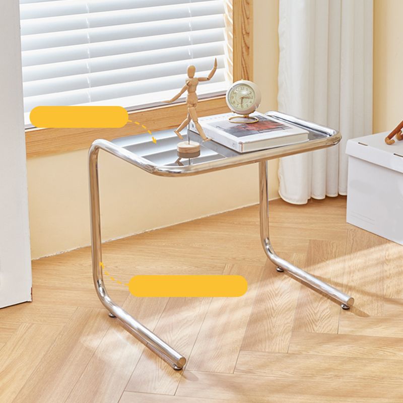 Tavolo laterale in metallo modernistico C vetro Topta laterale superiore per soggiorno