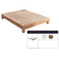 Modern Solid Wood Bed Low Profile Platform Bed With Custom Wood Legs