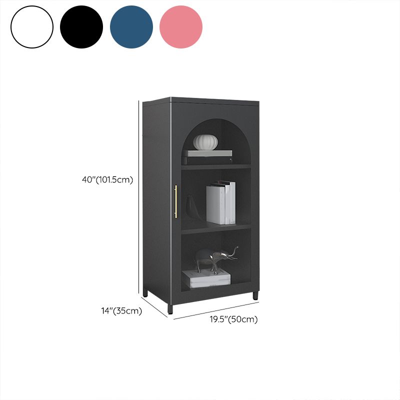 Moderne geschlossene Buchhandelshandel Standard -Metall -Bücherregal mit Regalen