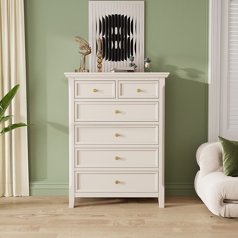 Wooden Storage Chest Dresser Classic Glam Dresser for Bedroom