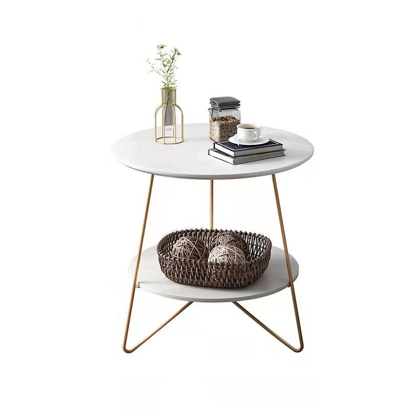 3 Legs Steel End Table Wood Round Side Table for Loving Room Clearhalo 'Coffee & Accent Tables' 'End & Side Tables' 'end_side_table' 'Furniture' 'furniture_end_side_table' 'Living Room Furniture' 1200x1200_25471157-86a0-4f05-a8e4-b50cb9349dcc
