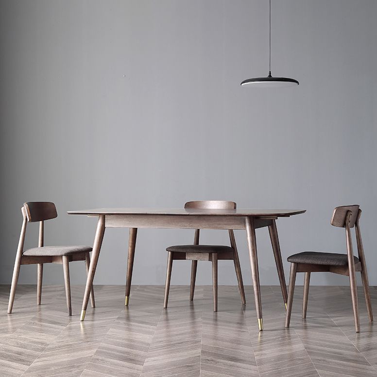 Extendable Rectangle Dining Table Modern Adjustable Oak Wood Table with 4 Legs Clearhalo ' dining_table' 'Dining Tables & Seating' 'Dining Tables' 'furn' 'furn_dining_table' 'Furniture' 'furniture_dining_table' 'Kitchen & Dining Furniture' 'kitchen&dining_furn' 'kitchen' 'kitchen_dining_table' 1200x1200_25472a8c-6072-4a3d-bc5a-740b3c6f05a3