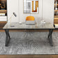 29.53" Tall Stone Writing Desk Rectangular Modern Writing Desk with Iron Legs