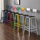 Modern Style Counter Stool Square Low Back Bar Stool for Indoor