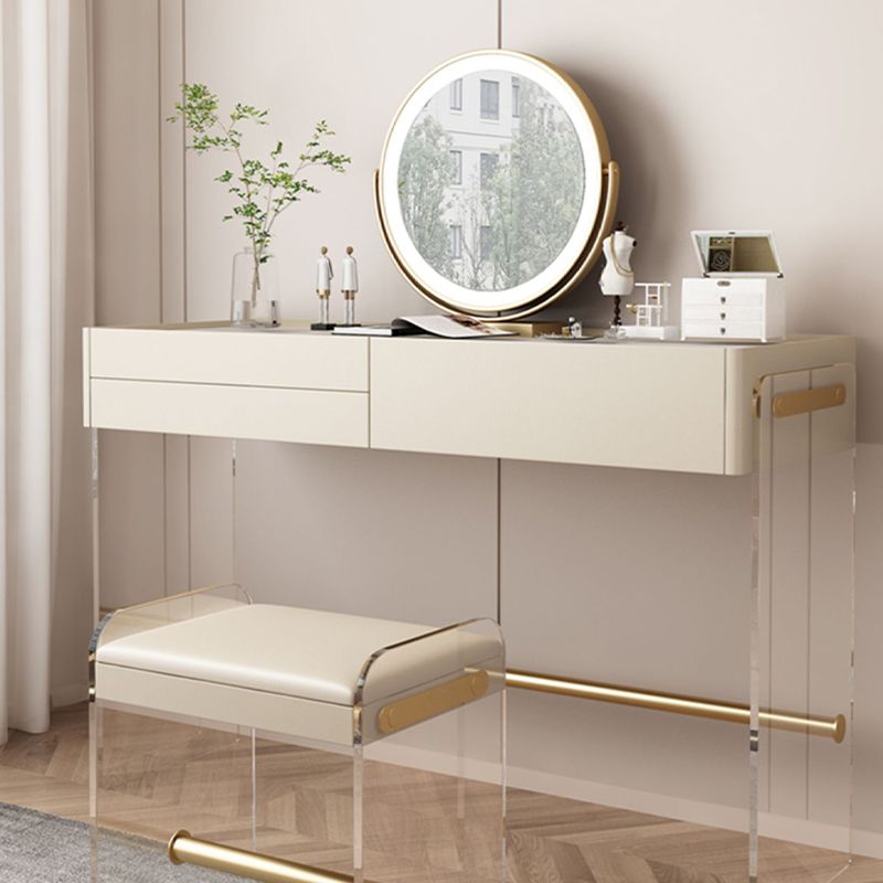 Vanity di trucco largo 15,74 "con 3 cassetti di stoccaggio Brive White Dresser