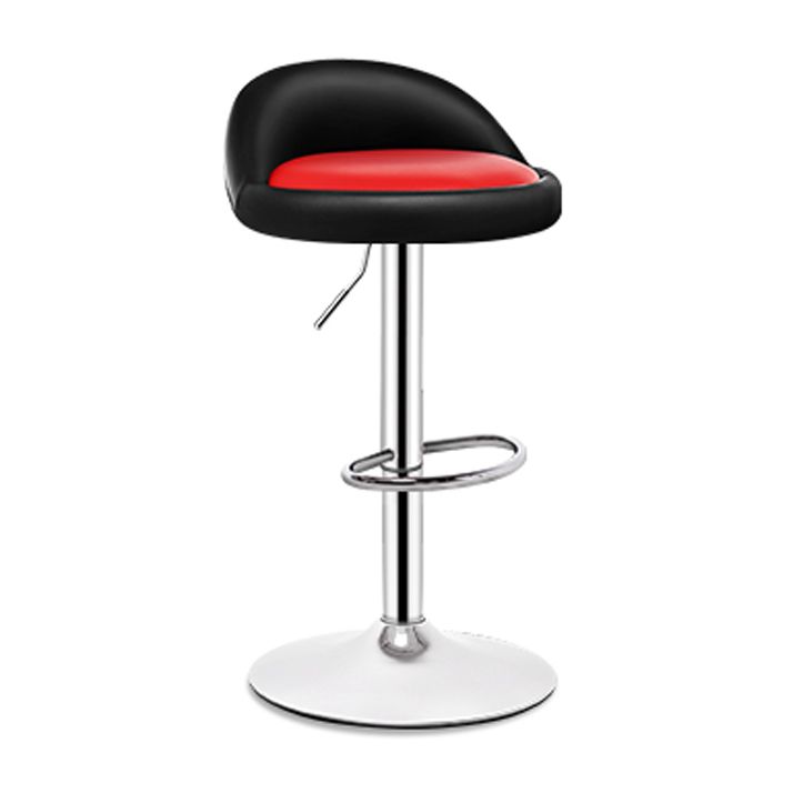 Modern Adjustable Rotatable Counter Stool Steel Bedroom Bar Stool with Cushion Clearhalo 'Bar Furniture' 'Bar Stools' 'bar_stools' 'furn' 'furn_bar_stools' 'furniture_bar_stools' 'Kitchen & Dining Furniture' 'kitchen&dining_furn' 'kitchen' 'kitchen_furn' Furniture' 1200x1200_2549a24b-1687-4844-a1eb-2d44641082ef