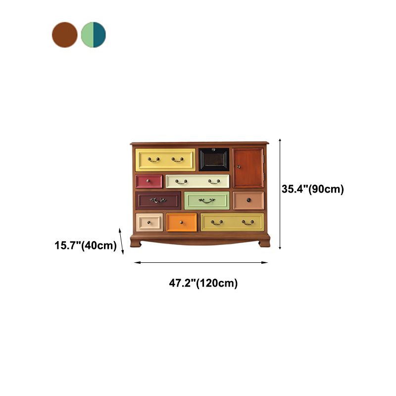 Houten opbergkast dressoir retro stijl slaapkamer opbergkast met laden