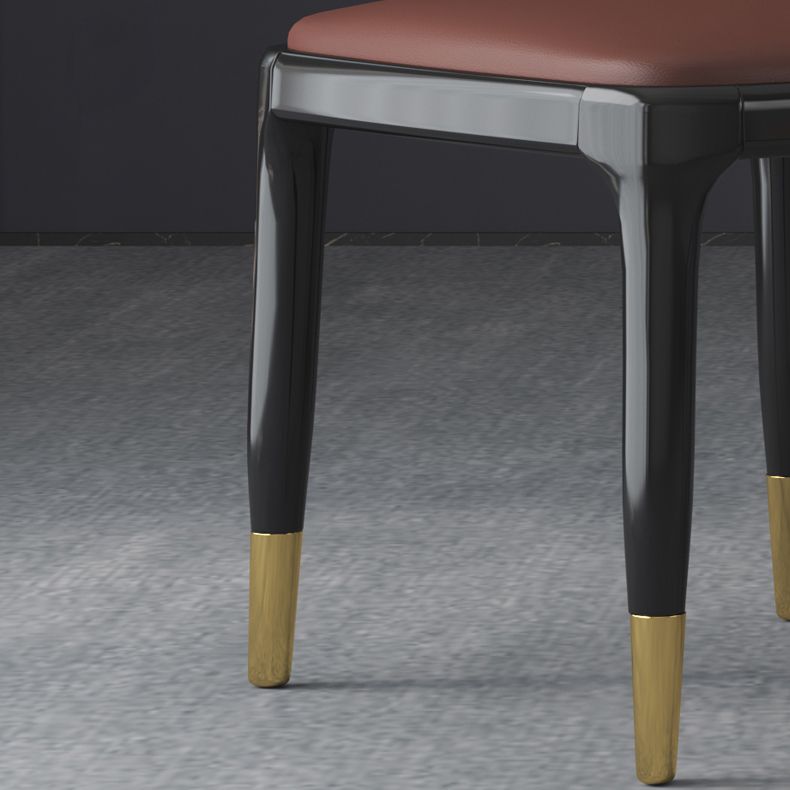 Industrial Rubberwood Parsons Side Chair Matte Finish Leather Dining Chair (Set of 2) Clearhalo ' kitchen&dining_furn' 'Dining Chairs' 'Dining Tables & Seating' 'dining_chair' 'furn' 'furn_dining_chair' 'Furniture' 'furniture_dining_chair' 'Kitchen & Dining Furniture' 'kitchen' 1200x1200_254a3e08-76dc-4dd0-8629-9538ba0434e1