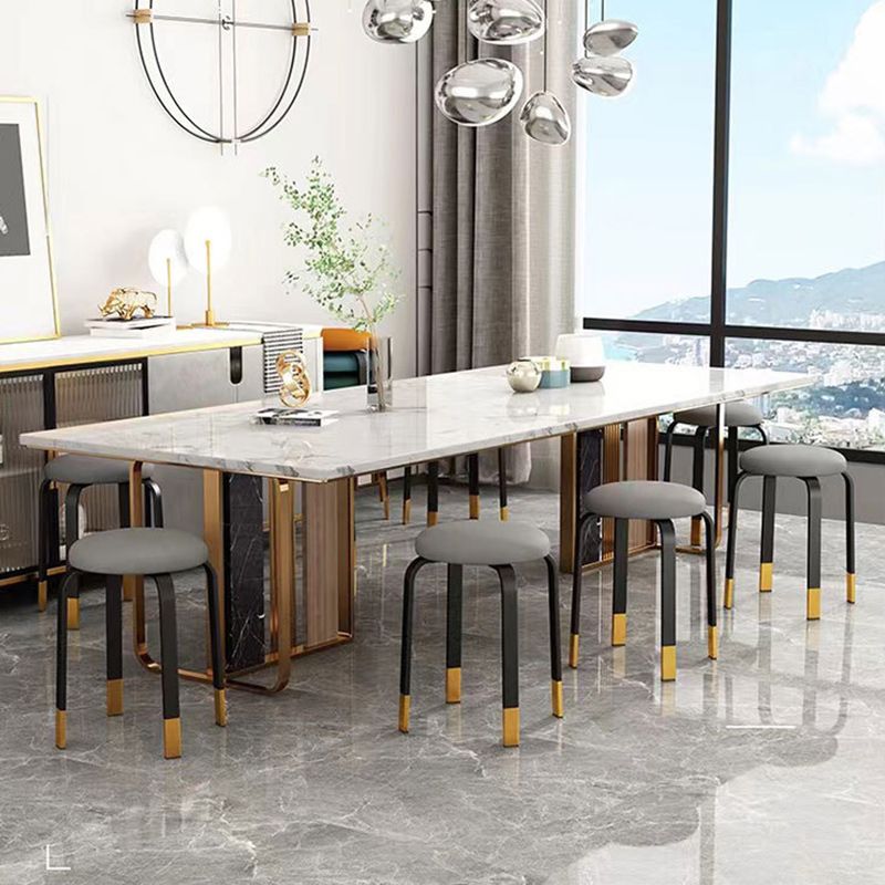 Modern Ottoman Fabric Upholstered Solid Color Metal Frame Round Ottoman Clearhalo 'furn' 'furn_ottomans_poufs' 'Furniture' 'Living Room Furniture' 'Ottomans & Poufs' 'ottomans_poufs' 1200x1200_254b1b2d-53cf-404c-bc44-517f5400f64c