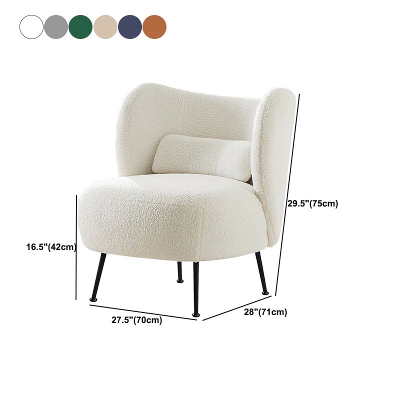 27.5"Wide Pillow Back Armless Slipper Accent Chair for Bedroom Clearhalo 'Accent Chairs' 'accent_chairs' 'Chairs & Seating' 'furn' 'furn_accent_chairs' 'Furniture' 'Living Room Furniture' 1200x1200_254bb10c-18ba-4073-ab25-b0263638e5c6