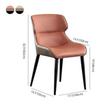 Modern Metal Dining Accent Chair Upholstered Parsons Chair with Black Legs Clearhalo ' kitchen&dining_furn' 'Dining Chairs' 'Dining Tables & Seating' 'dining_chair' 'furn' 'furn_dining_chair' 'Furniture' 'furniture_dining_chair' 'Kitchen & Dining Furniture' 'kitchen' 1200x1200_254c039a-2c01-44ce-9fec-751db4bdd3e7