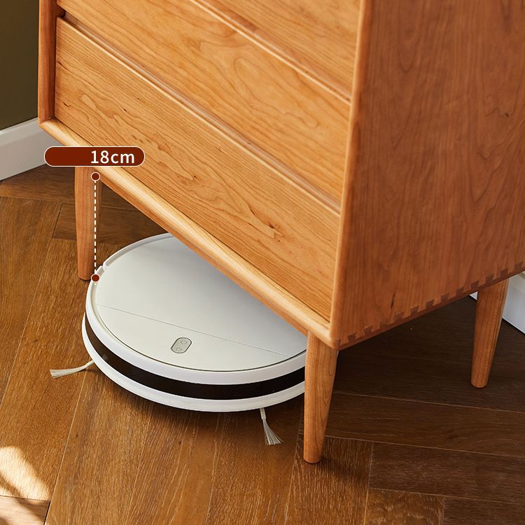 Mid-Century Modern Chest with 5 Drawers and Glass Top in Natural Clearhalo 'Cabinets & Chests' 'cabinets_chests' 'furn' 'furn_cabinets_chests' 'Furniture' 'Living Room Furniture' 1200x1200_254c1aa2-eb18-4236-bfef-b46d29696822