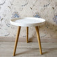 11.75 inch Wide Scandinavian Sofa Side Accent Table Tri Pin Round Side End Table
