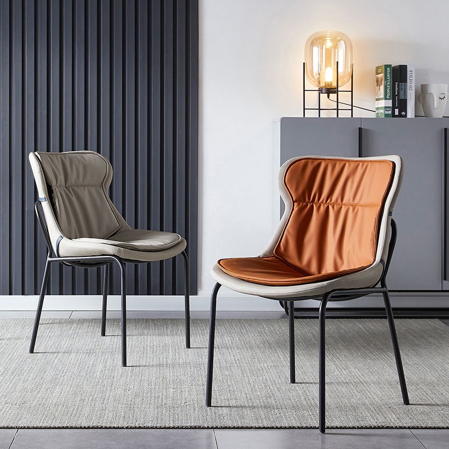 Modern Upholstered Side Dining Chairs Side Chair with Metal Legs (Set of 2) Clearhalo ' kitchen&dining_furn' 'Dining Chairs' 'Dining Tables & Seating' 'dining_chair' 'furn' 'furn_dining_chair' 'Furniture' 'furniture_dining_chair' 'Kitchen & Dining Furniture' 'kitchen' 1200x1200_254ce131-3506-4768-9a57-8c0eecbb9bba