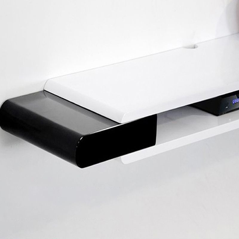 9,5 "D Console de média en bois à télévision murale moderne avec 2 étagères