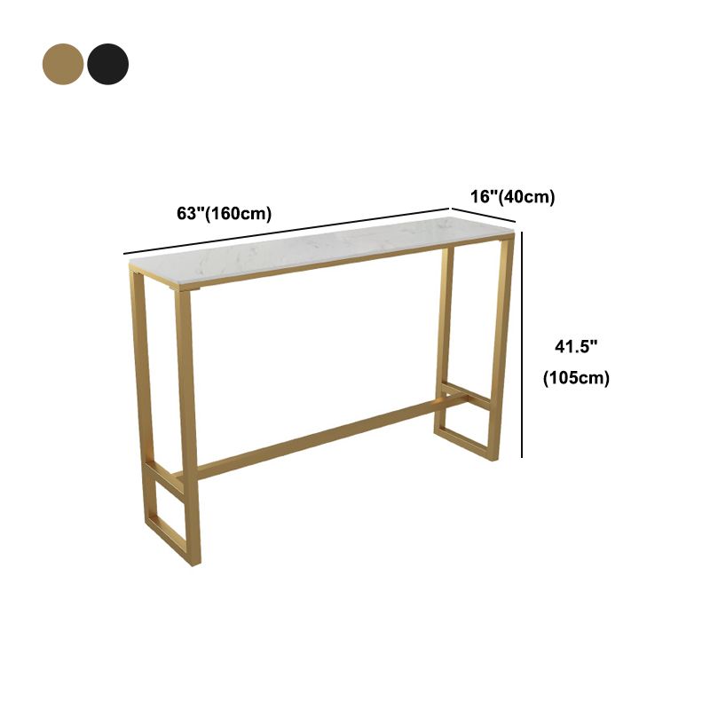 Stone Bar Dining Table Modern Rectangle Bar Table with Trestle Pedestal for Living Room Clearhalo 'Bar Furniture' 'Bar Tables' 'bar_tables' 'furn' 'furn_bar_tables' 'Furniture' 'furniture_bar_tables' 'Kitchen & Dining Furniture' 1200x1200_254dd3fa-2747-4004-9bfa-556cd4e56835