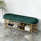 Glam 12.5" W Seating Bench Cushioned Shoe Storage Entryway and Bedroom Bench Clearhalo 'Benches' 'Chairs & Seating' 'furn' 'furn_benches' 'Furniture' 'Living Room Furniture' 1200x1200_2550b8c7-241d-4b41-8cd1-6daa725e2f94
