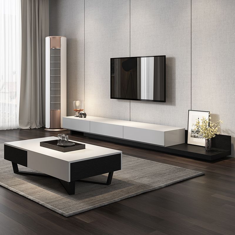 Wooden Media Console TV Stand Modern Media Console with 3 Drawers Clearhalo 'furn' 'furn_tv_stands_entertainment_centers' 'Furniture' 'Living Room Furniture' 'TV Stands & Entertainment Centers' 'TV Stands & Media Storage Furniture' 'tv_stands_entertainment_centers' 1200x1200_2553aeb8-334a-40a6-b1ec-3afca39acc71