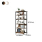 Industrial Open Etagere Bookshelf Steel Frame Manufactured Wood Shelf Bookshelf Clearhalo 'Bookcases' 'furn' 'furn_bookcases' 'Furniture' 'furniture_bookcases' 'kitchen' 'kitchen_bookcases' 'Living Room Furniture' 'Office Furniture' 1200x1200_25540acb-3608-43bd-bac7-e763f8895f5a