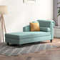 Skandinavischer Chaiselongue-Stuhl, einfarbig, Chaiselongue mit Kissen