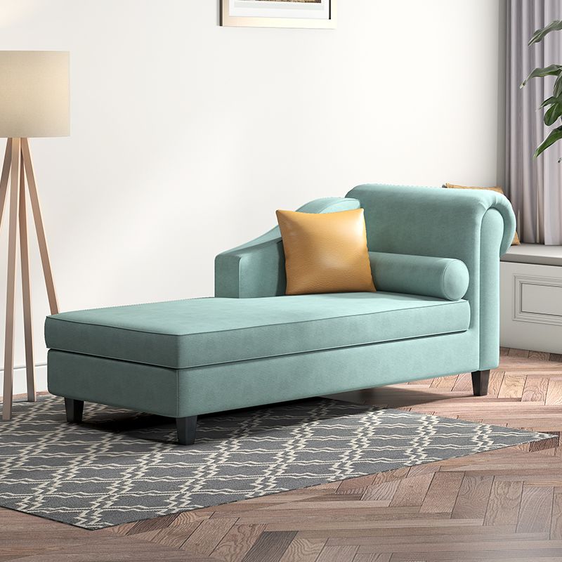 Skandinavischer Chaiselongue-Stuhl, einfarbig, Chaiselongue mit Kissen