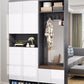 2- Drawer Wooden Contemporary Accent Cabinet with Doors and Shelves