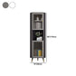 Modern Accent Cabinet with 2 Glass Doors and Storage Shelf Cabinet