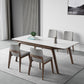 Table à manger en pierre moderne médiévale Table rectangulaire pour salle à manger