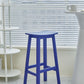Industrial Style Bar-height Ash Solid Wood Backless Bar Stool