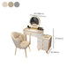 Mirrored Vanity Table and Stool Set Engineered Wood Vanity Desk