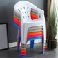 Contemporary Plastic Dining Armchair Slat Back Stacking Side Chair for Home Clearhalo ' kitchen&dining_furn' 'Dining Chairs' 'Dining Tables & Seating' 'dining_chair' 'furn' 'furn_dining_chair' 'Furniture' 'furniture_dining_chair' 'Kitchen & Dining Furniture' 'kitchen' 1200x1200_25578adc-5de0-4960-9715-005825f65fec