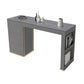 Stone Top Bar Stool Table Glam Style Rectangle Pub Table with Storage Clearhalo 'Bar Furniture' 'Bar Tables' 'bar_tables' 'furn' 'furn_bar_tables' 'Furniture' 'Kitchen & Dining Furniture' 1200x1200_2557e983-f0d9-4da2-ac73-28f021c96780