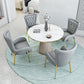 Modern Style Sintered Stone Dining Set with Round Shape Dinette Set with Pedestal Base Clearhalo 'Dining Room Sets' 'Dining Tables & Seating' 'dining_room_set' 'furn' 'furn_dining_room_set' 'Furniture' 'furniture_dining_room_set' 'Kitchen & Dining Furniture' 'kitchen&dining_furn' 'kitchen' 1200x1200_25581a8b-9c90-4cbb-94bc-321cd33639d3
