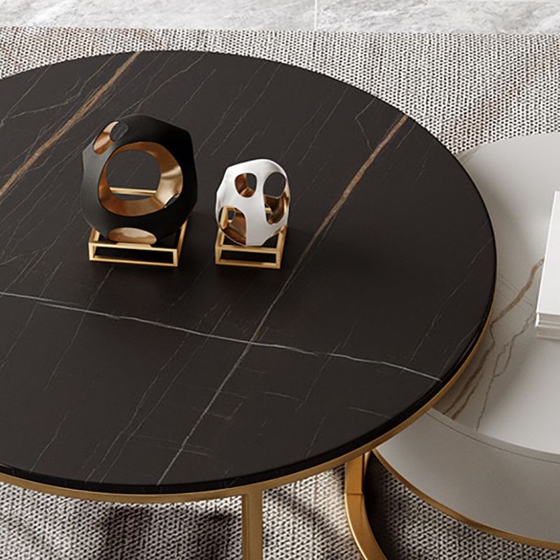 Glam Frame Bijzettafel Geen Distressing Faux Marmeren Bijzettafel voor Slaapkamer