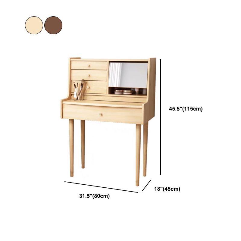 Traditional Wooden Makeup Vanity Desk Table with Stool for Bedroom Clearhalo 'Bedroom Furniture' 'furn' 'furn_makeup_vanities' 'Furniture' 'Makeup Vanities' 'makeup_vanities' 1200x1200_255cd873-4b96-490c-aeea-83b50a6beb5c