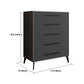 15.6-inch Width Storage Chest Ultra-Modern Dresser with 4/5/6 Drawers Clearhalo 'Bedroom Furniture' 'Dressers & Chests' 'dressers_chests' 'furn' 'furn_dressers_chests' 'Furniture' 1200x1200_256102fb-37eb-440b-95fb-b69fde57420e