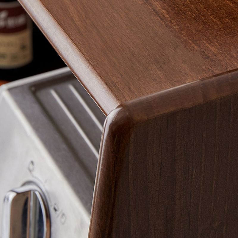 モダンスタイルのソリッドウッド収納サイドボードキャビネットダイニングルーム用のガラスドア付き