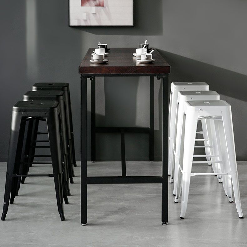Industrial Footrest Iron Bar Stool Coffee Shop Square Counter Stools Clearhalo 'Bar Furniture' 'Bar Stools' 'bar_stools' 'Furniture' 'furniture_bar_stools' 'Kitchen & Dining Furniture' 1200x1200_2561f5ce-4561-4b76-a61e-c03ff2fb1ddf