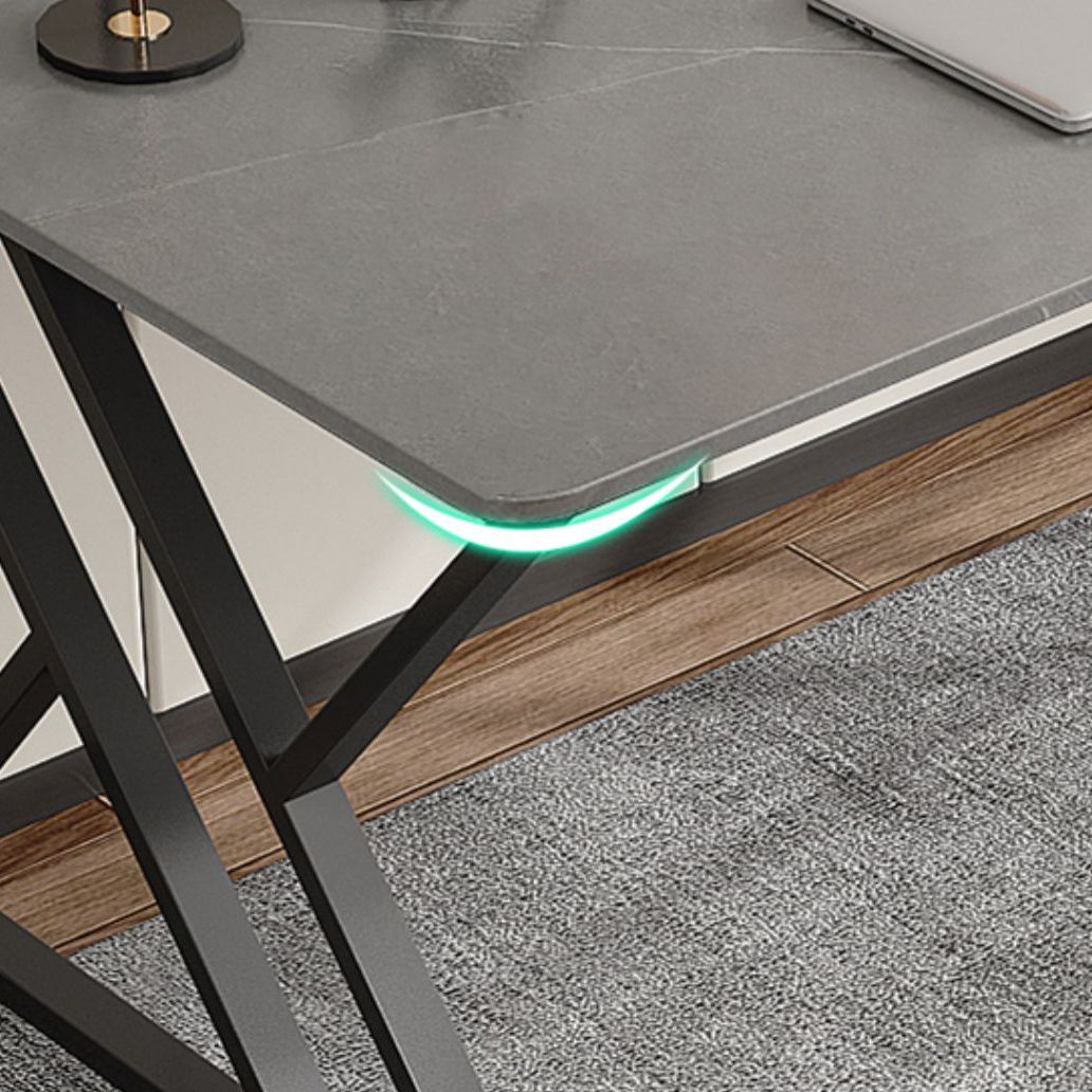 Contemporary Curved Office Desk Antique Finish Computer Desk Clearhalo 'furn' 'furn_office_desk' 'Furniture' 'Office Desks' 'Office Furniture' 'office_desk' 1200x1200_2562eae2-857b-47ec-90db-6b1b18326f0e