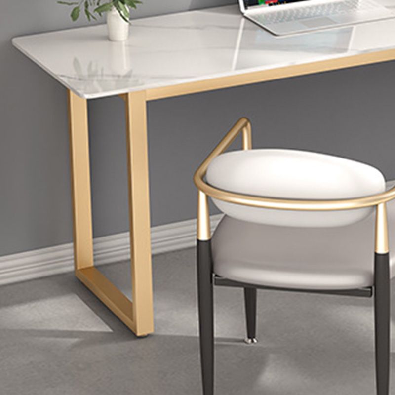 Rectangular Office Desk Sintered Stone Writing Desk in Matte Finish Clearhalo 'furn' 'furn_office_desk' 'Furniture' 'Office Desks' 'Office Furniture' 'office_desk' 1200x1200_256374e4-1a3a-40af-a07c-6eff8ae1173d