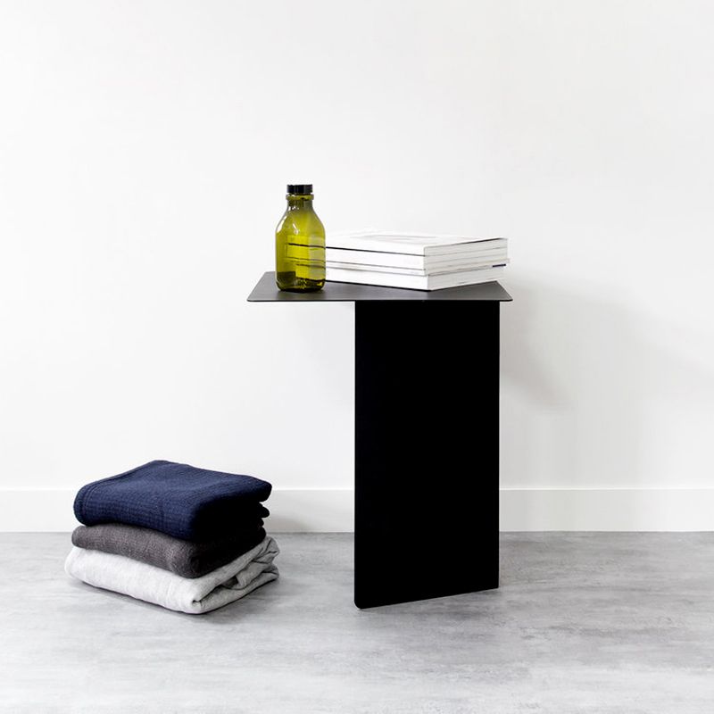 Tavolo in metallo in metallo in metallo della metà del secolo /tavolo da tavolo astratto alto 19,6 "