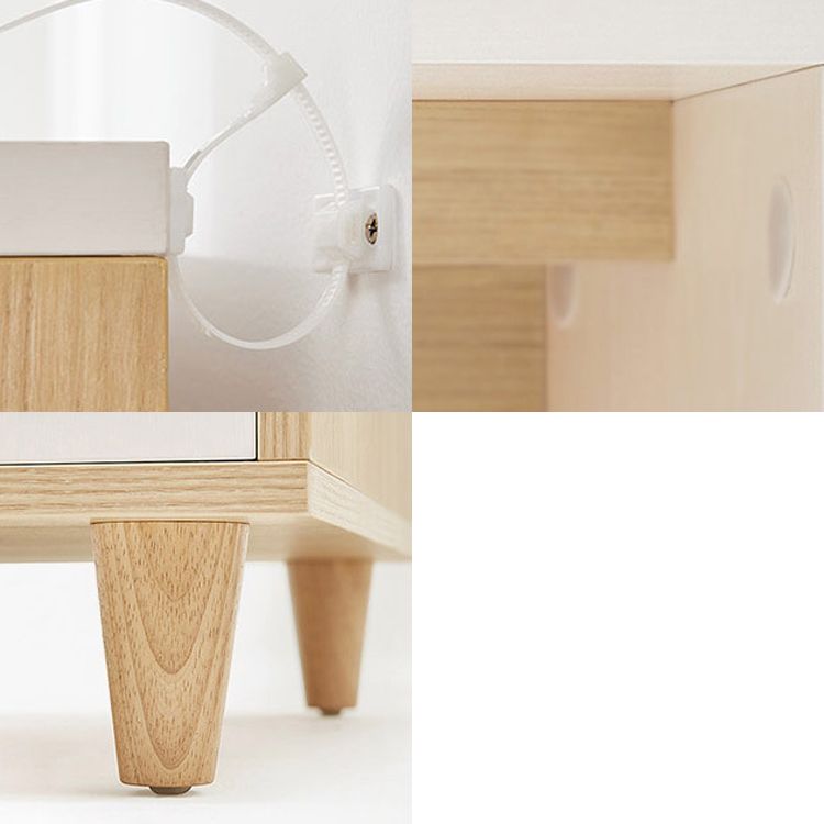 Gestion du câble contemporain bureau de bureau à domicile avec étagères de rangement