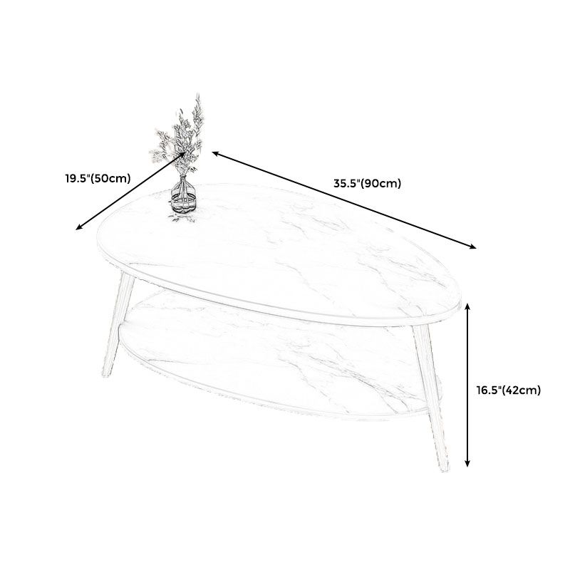 Modern Wooden Rectangular/Geometric Coffee Table with Storage Cocktail Table Clearhalo 'Coffee & Accent Tables' 'Coffee Tables' 'coffee_tables' 'furn' 'furn_coffee_tables' 'Furniture' 'furniture_coffee_tables' 'Living Room Furniture' 1200x1200_2564fca4-709f-4bc5-88fc-64eb0b752a89