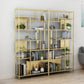 Open Back Shelf Bookcase Glam Vertical Bookcase for Study Room