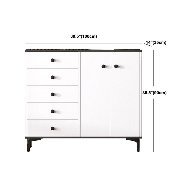 Contemporary 35.43'"Tall Wooden Chest, Rectangle Accent Cabinet with Drawers Clearhalo 'Cabinets & Chests' 'cabinets_chests' 'furn' 'furn_cabinets_chests' 'Furniture' 'Living Room Furniture' 1200x1200_2566be89-074c-4022-a0cf-7ed880751121