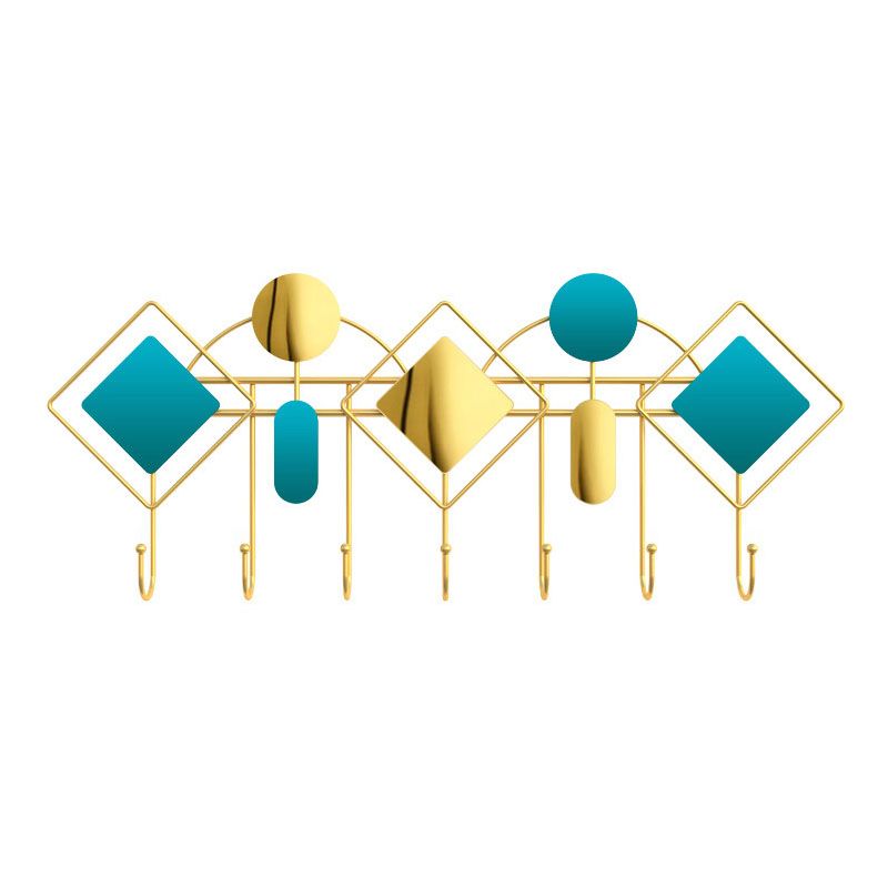 壁に取り付けられたコートハンガーモダンメタル7フックコートラック、10.63 "